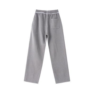 Raw Edge Straight Leg Fleece Sweatpants