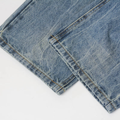 Light Wash Distressed Loose Jeans