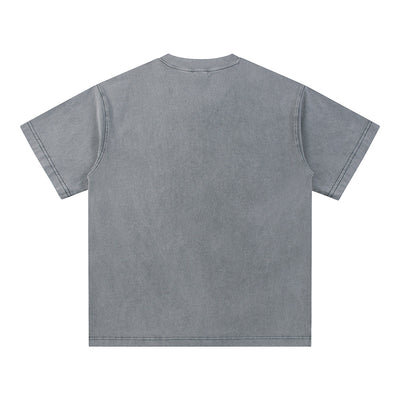 Men's Casual Washed V-Neck T-Shirt 8oz
