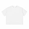 Boxy Cropped Raw Edge T-Shirt