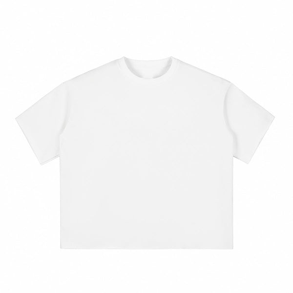 Boxy Cropped Raw Edge T-Shirt