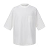 Washed Raw-Edge Pocket Clean Fit Crew Neck Tee