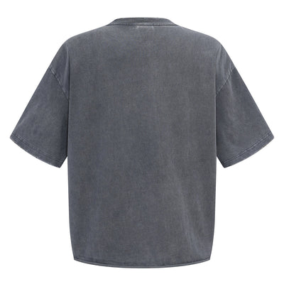 Utility Pocket Distressed Washed Oversized Street Tee