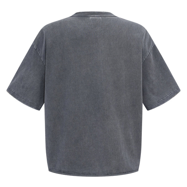 Utility Pocket Distressed Washed Oversized Street Tee