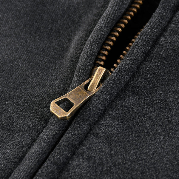 Vintage Washed Zip Collar Jacket