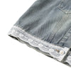 Vintage Wash Lace Trim Denim Vest
