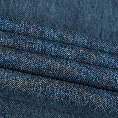 Vintage Wash Faux Layered Baggy Curved Leg Denim Jeans