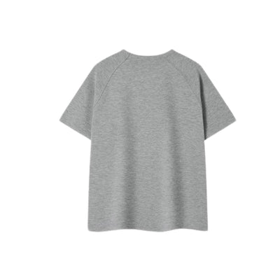 Heavyweight Ladder Cotton Raglan Sleeve Textured Oversized T-Shirt