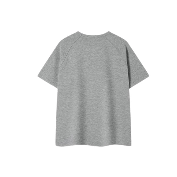 Heavyweight Ladder Cotton Raglan Sleeve Textured Oversized T-Shirt