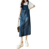 Oversized Denim Midi Slip Dress