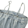 Vintage Washed Strappy Denim Mididress