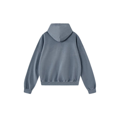 Retro Loose Washed Unique Pockets Hoodie