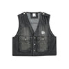Vintage Wash Denim Ripped Vest