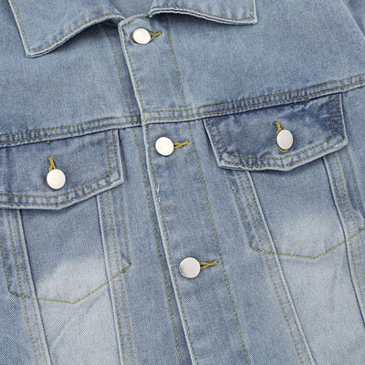 Unisex Retro Street Washed Vintage Denim Jacket