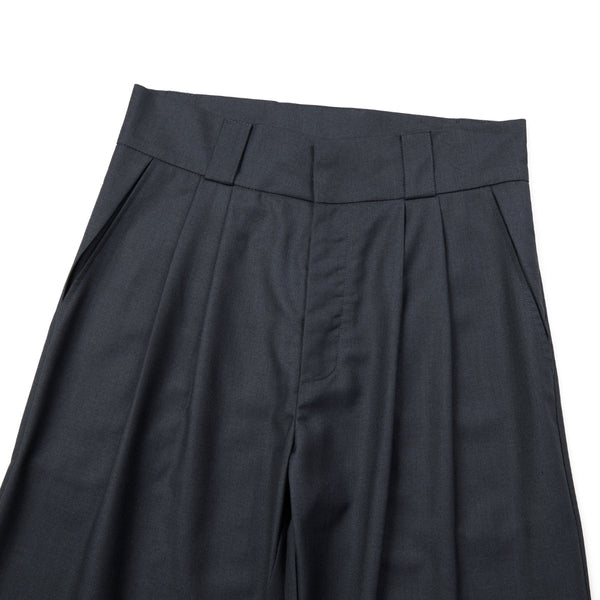 Vintage High Street Pleated Wide-Leg Draped Trousers