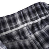 Washed Plaid Graphic Patchwork Bow Detail Relaxed Wide-Leg Capri Denim Pants