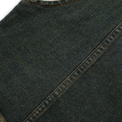 Raw Hem Distressed Denim Cropped Vest