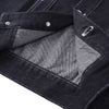 Unisex Textured Silhouette Slim Fit Workwear Denim Jacket