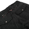 Raw Black Wide Leg Jeans with Utility Flap Pocket Detail