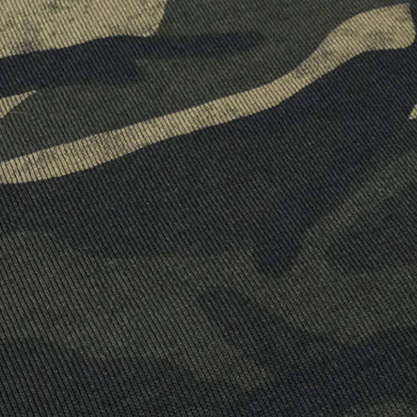Vintage Camo Burnout Graphic Oversized Cotton Tee