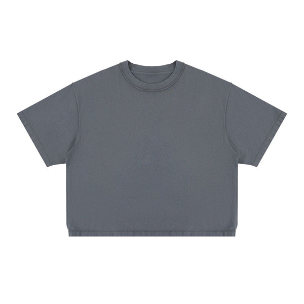 275G Heavyweight Cotton Coverstitch Cropped Tee