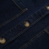 Indigo Button-Front Baggy Denim Jacket