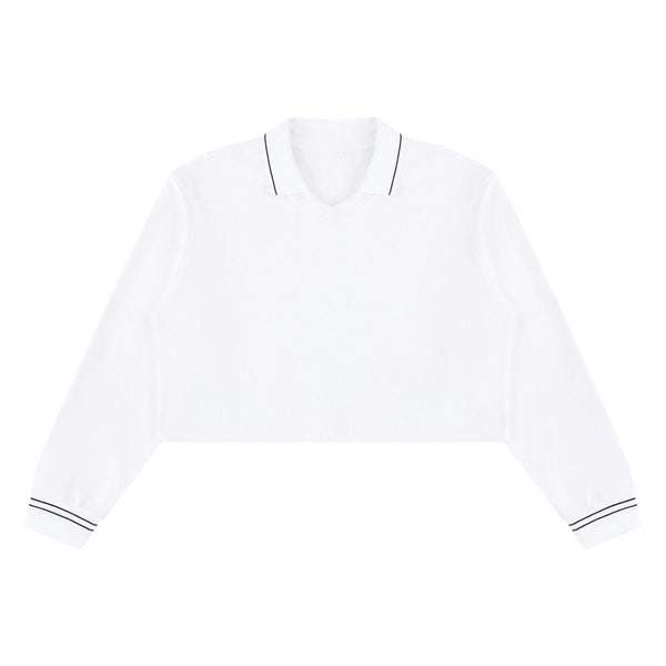 410G Heavyweight Cotton Cropped Sweatshirt | Coverstitch Detail Street Pullover