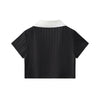 Contrast Panel Y2K Athletic Crop Tee