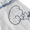 Washed Star Print Ruffle Waist Plaid Relaxed Bermuda Shorts