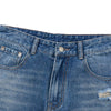 Heritage Washed Utility Loose Fit Floor-Length Denim Jeans