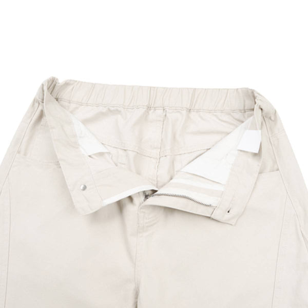 Vintage Washed Curved Panel Barrel-Leg Pants
