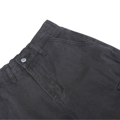 Washed Vintage Distressed High Waist Relaxed Wide Leg Draped Pants