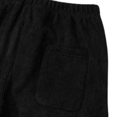 Vintage Inspired Denim Panel Straight Leg Drawstring Pants