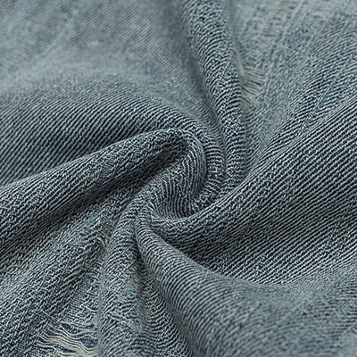 American Vintage Irregular Wear Pattern Design Washed Denim Jacket