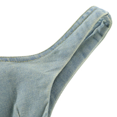 Vintage Washed Denim Slip Mididress