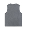 Acid Wash Raw Edge Sleeveless Tee