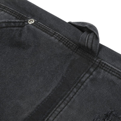 Men's Distressed Punk Cargo Pants – Loose Wide-Leg Streetwear