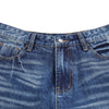 Vintage Washed Wide Leg Denim Shorts