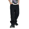Solid Embroidered Relaxed Straight Leg Jeans