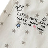 Washed Star Print Wing Detail Relaxed Wide-Leg Cropped Denim Pants