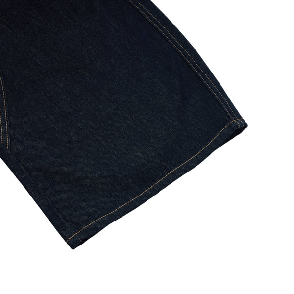 Patchwork Wide-Leg Cropped Denim Jeans