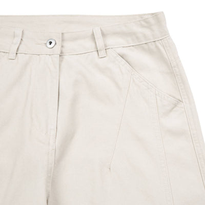 Vintage Washed Curved-Leg Trousers