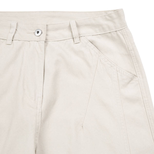 Vintage Washed Curved-Leg Trousers