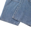Pleated Vintage Wash Denim Baggy Jeans