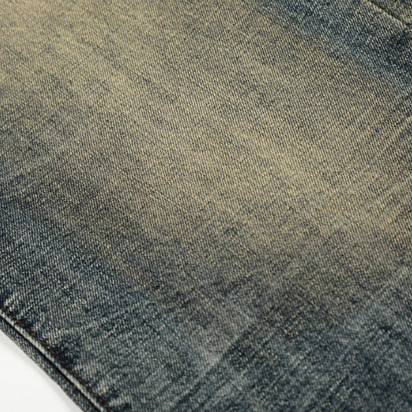 Vintage Heavy-Wash Ripped Deconstructed Baggy Wide-Leg Jeans