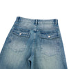Medium Blue 3D-Whisker Baggy Jeans