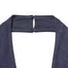 Halter Neck Cut-Out Denim Maxi Dress