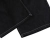 Retro Contrast Heart & Wings Patchwork High Rise Loose Draped Denim Jeans