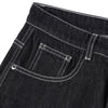 Plaid Cuff Baggy Jeans
