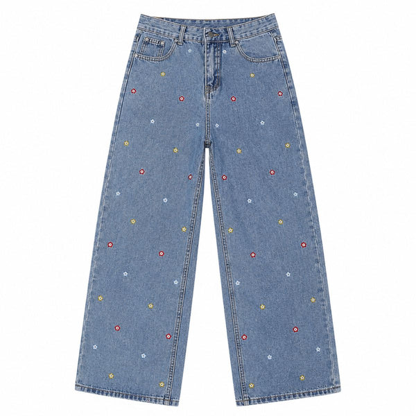 Vintage Rhinestone Straight Leg Jeans